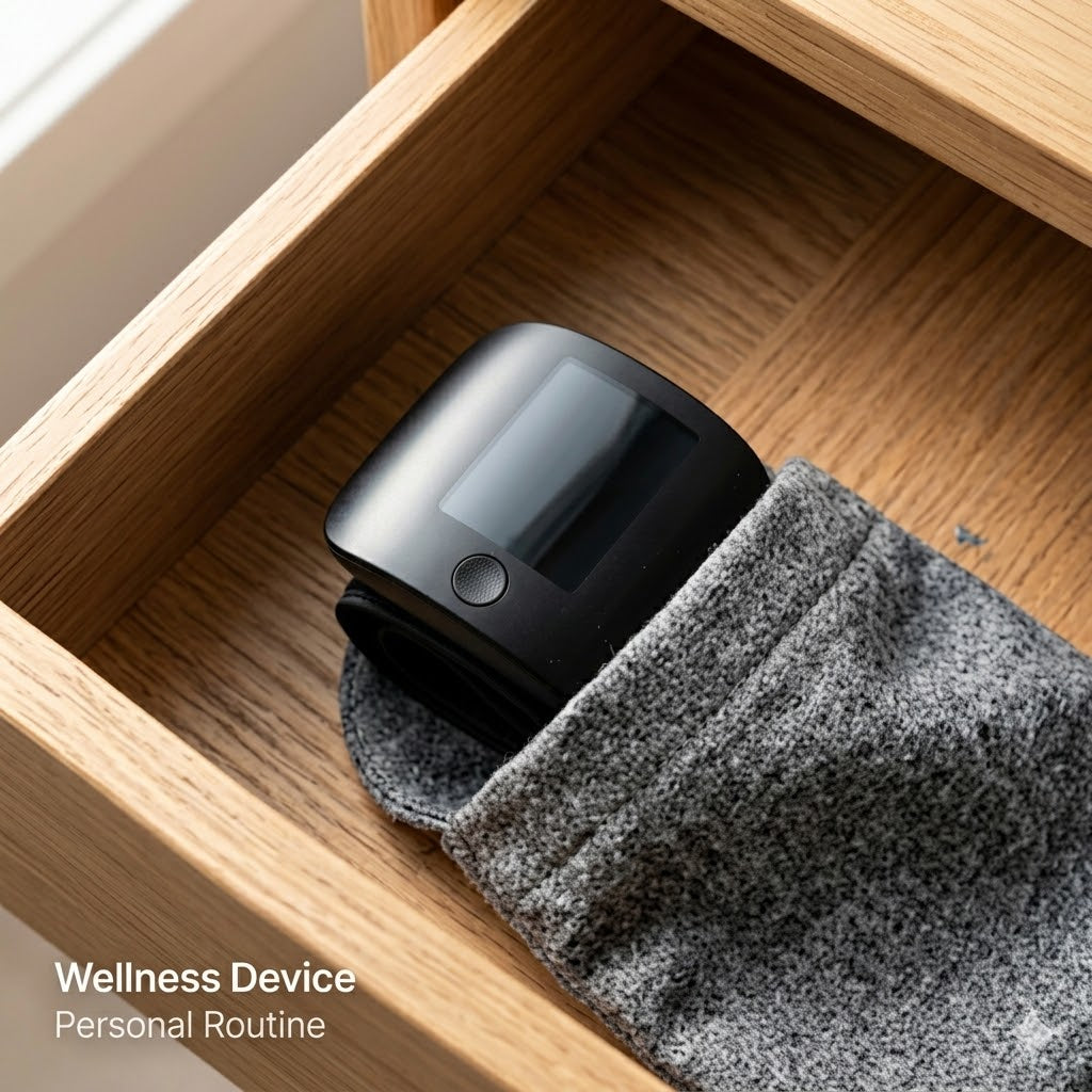 Digital Wrist Blood Pressure Cuff: Easy-to-Read LED Display & Voice Support | Rechargeable Home Monitor with Storage Case