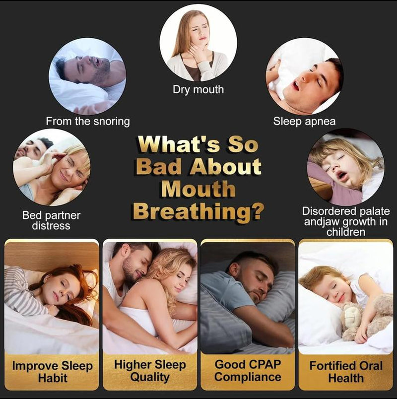 Mouth Tape (30 Pack) - Hypoallergenic and Breathable Sleep Tape Promotes Restful Sleep & Reduces Snoring, anti Snoring Mouth Tape for Sleeping, Premium Material, Medical Grade Adhesive Comfort, Sleep Strips