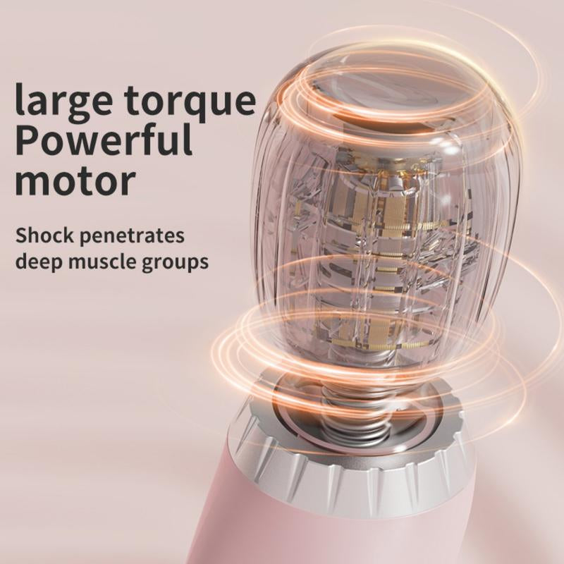 Portable USB Rechargeable Handheld Massager with High-Frequency Vibration Motor for Neck, Back, Leg, and Waist Muscle Relief