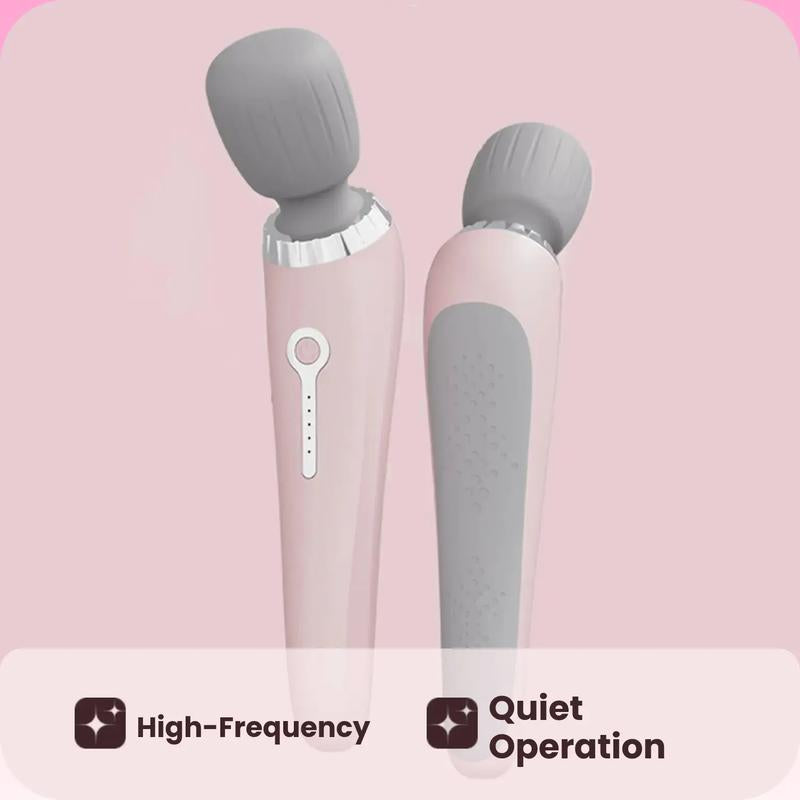 Portable USB Rechargeable Handheld Massager with High-Frequency Vibration Motor for Neck, Back, Leg, and Waist Muscle Relief