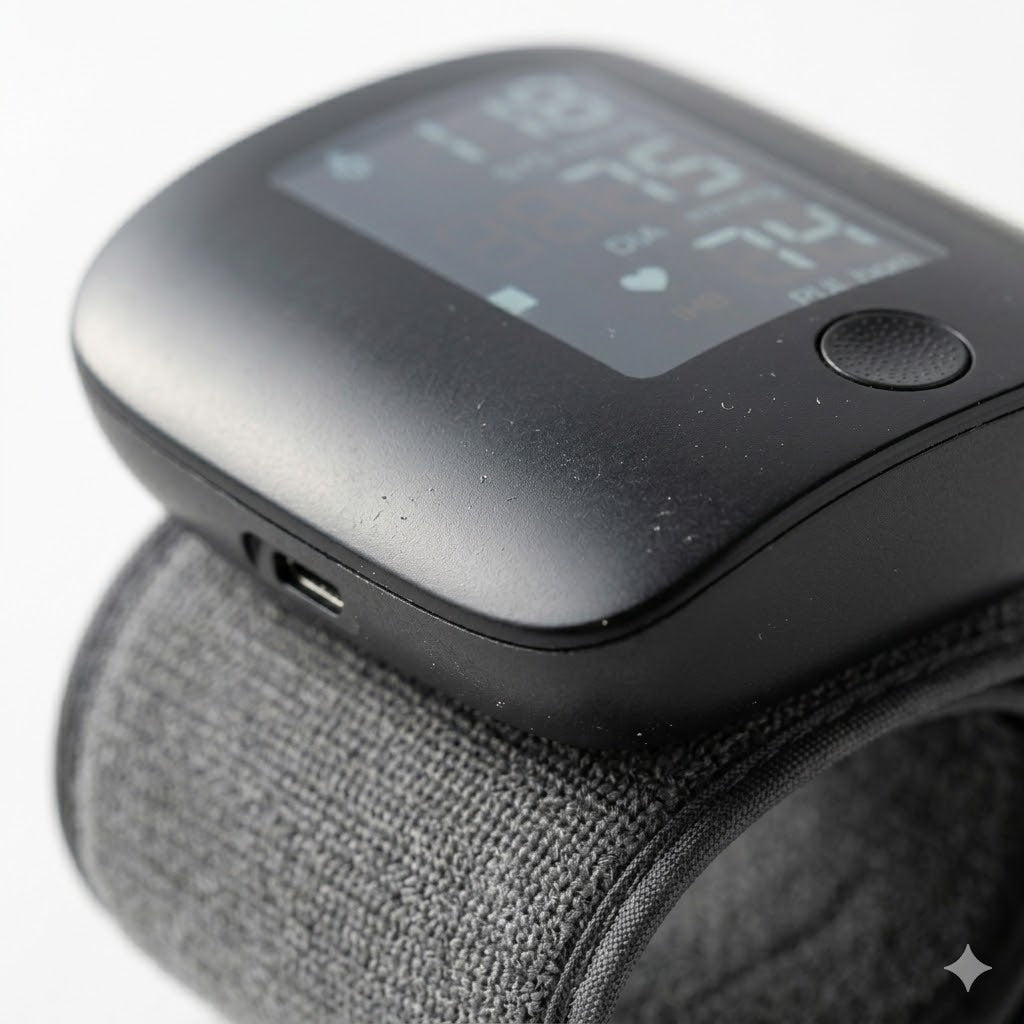 Digital Wrist Blood Pressure Cuff: Easy-to-Read LED Display &amp; Voice Support | Rechargeable Home Monitor with Storage Case